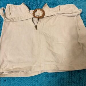 Altard State Cream Zip Up Skirt with Matching Belt. Size S